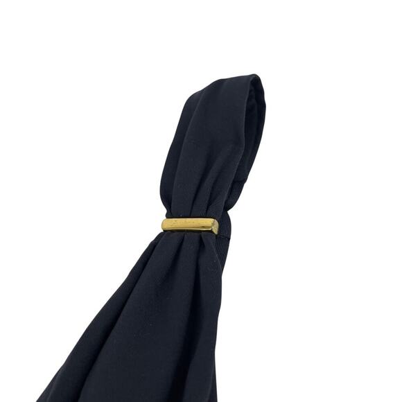 Melissa Odabash Panarea One Piece Swimsuit Black Gold Size 12 - Picture 7 of 7